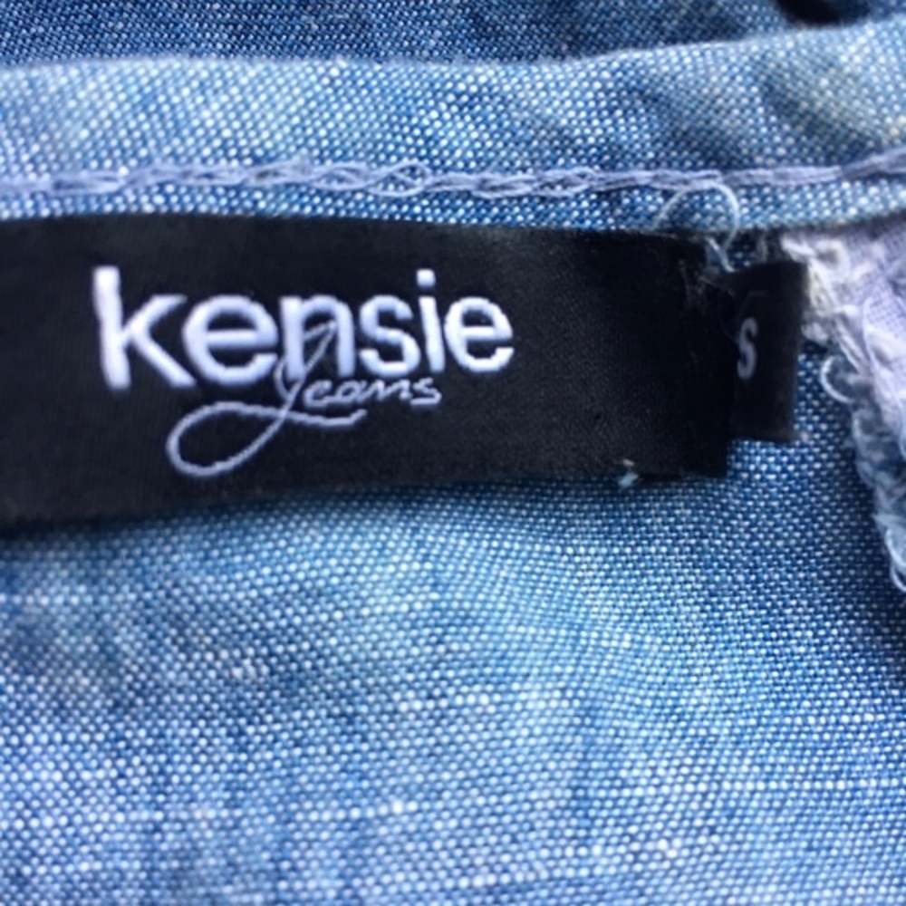 Kensie Jeans // White Cutout Denim Mini Dress dr1 - Picture 7 of 8